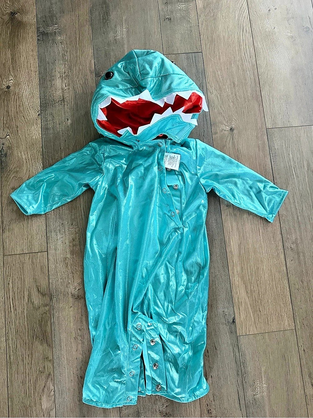 Pottery Barn Kids Baby Metallic Shark costume Baby 6/12M Like New